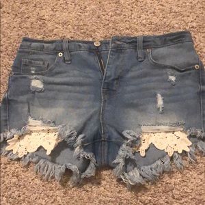 Denim shorts